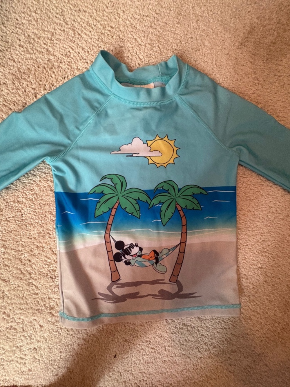 Mickey Mouse Rash Guard for Kids Sz 4T